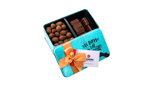 Handmade Praline Box — Blue Duet
