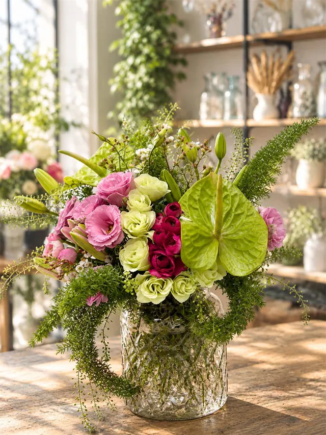 Pastel Garden Vase Arrangement